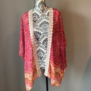 Rewind Pink and Orange Kimono - Size S
